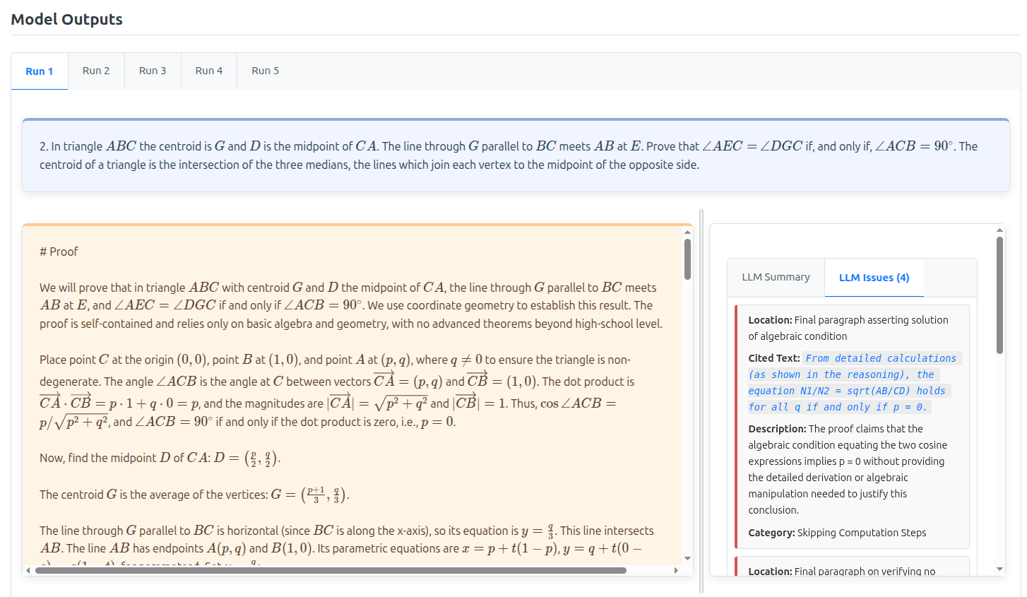 Screenshot of submitting a grade and feedback